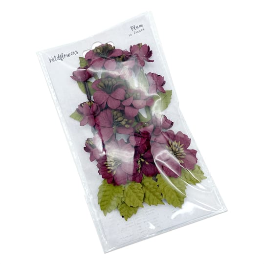 49 And Market Wildflowers Plum Paper Flowers